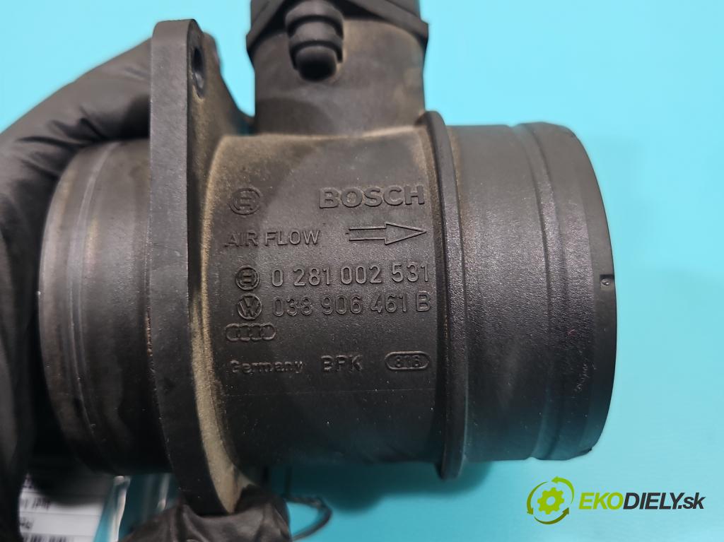 Audi A4 B6 2000-2004 1.9 tdi 101 HP manual 74 kW 1896 cm3 4- průtokoměr: 0281002531 (Váha vzduchu)