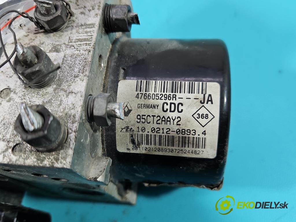 Renault Megane III 2008-2016 1.5 dci 110 HP manual 81 kW 1461 cm3 5- čerpadlo abs 476605296R (Pumpa ABS)