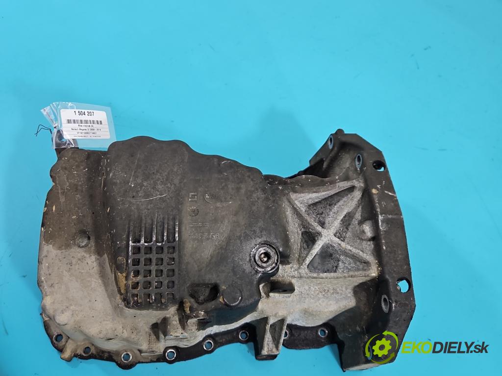 Renault Megane III 2008-2016 1.5 dci 110 HP manual 81 kW 1461 cm3 5- vaňa olejová 111105878R (Olejová vaňa)