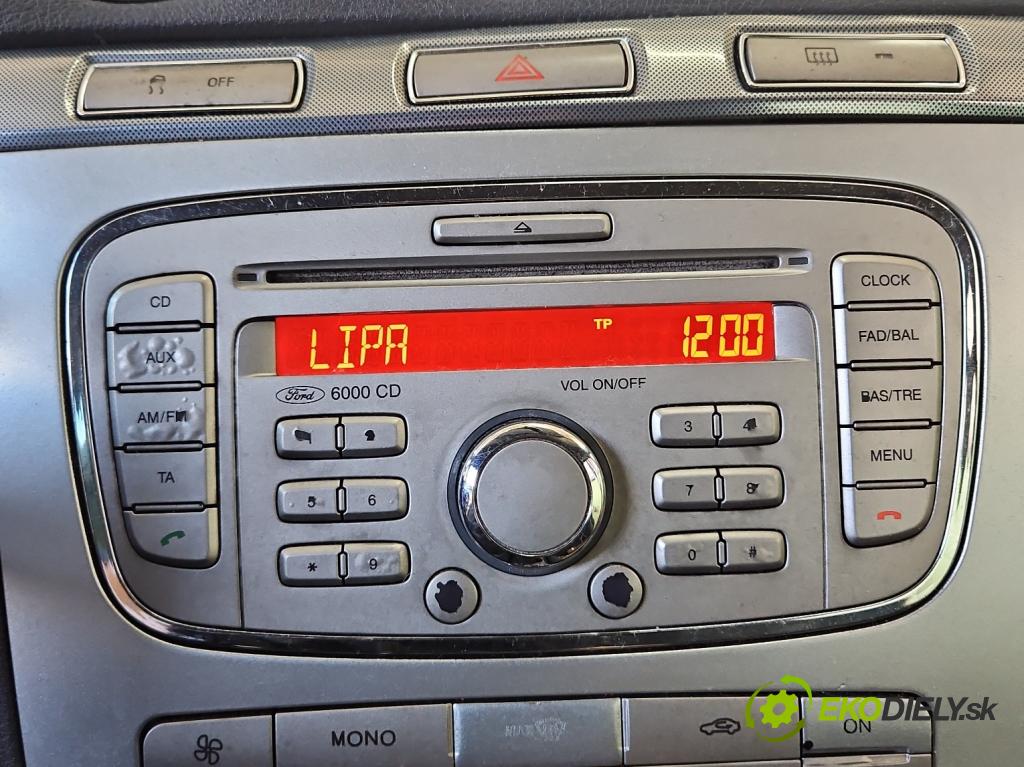 Ford S-max I 2006-2015 2.0 tdci 116 HP manual 85 kW 1997 cm3 5- Radio originál 8S7T-18C815-AA