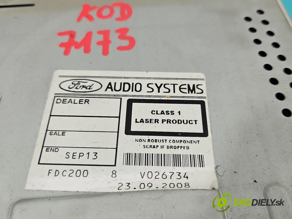 Ford S-max I 2006-2015 2.0 tdci 116 HP manual 85 kW 1997 cm3 5- Radio originál 8S7T-18C815-AA