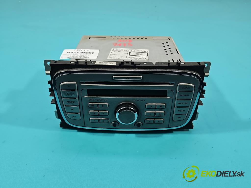 Ford S-max I 2006-2015 2.0 tdci 116 HP manual 85 kW 1997 cm3 5- Radio originál 8S7T-18C815-AA