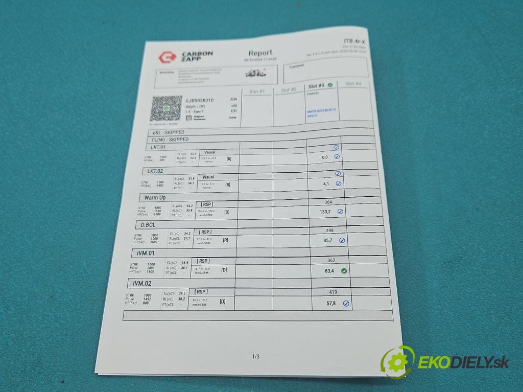 Citroen C5 II 2008-2017 2.0 hdi 136 HP manual 100 kW 1997 cm3 5- vstrek EJBR03801D (Vstrekovač paliva)