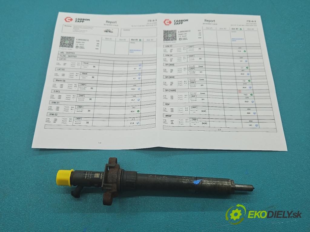 Citroen C5 II 2008-2017 2.0 hdi 136hp manual 100 kW 1997 cm3 5- vstřikovač EJBR03801D (Vstřikovač paliva)