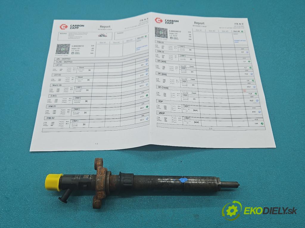 Citroen C5 II 2008-2017 2.0 hdi 136hp manual 100 kW 1997 cm3 5- vstřikovač EJBR03801D (Vstřikovač paliva)