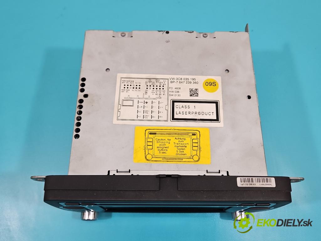Vw Passat B6 2005-2010 2.0 tdi 170 HP automatic 125 kW 1968 cm3 5- Radio originál 3C8035195