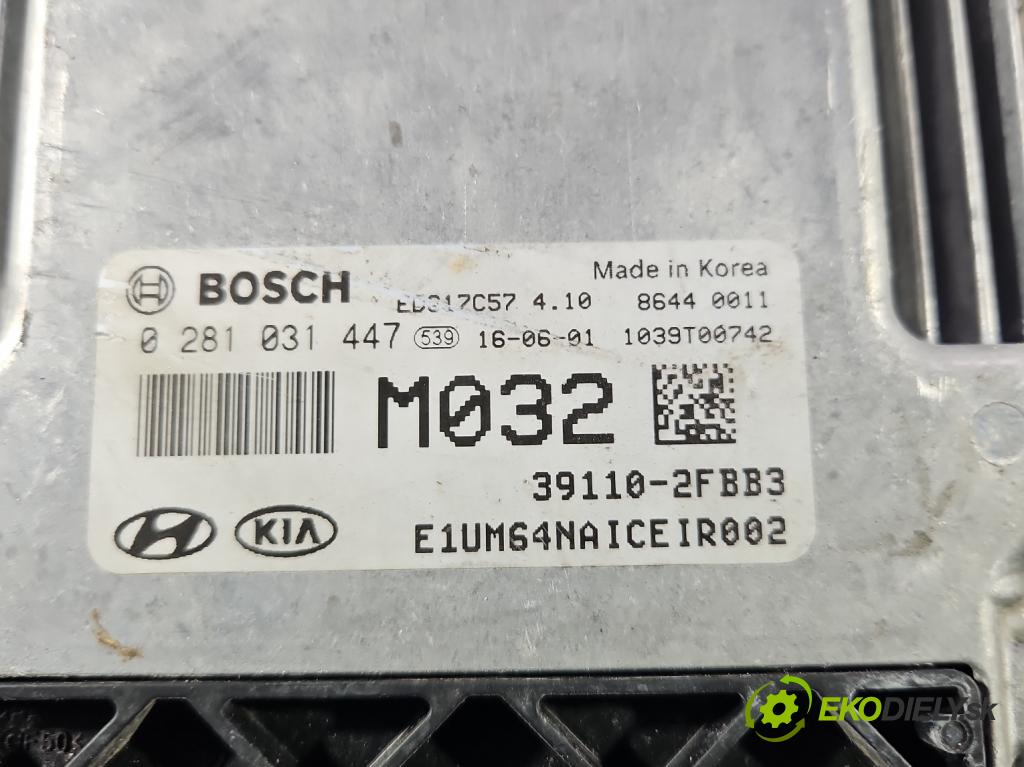 Kia Sorento III 2014-2020 2.0 crdi 185 hp automatic 136 kW 1999 cm3 5- řídící jednotka motoru 0281031447