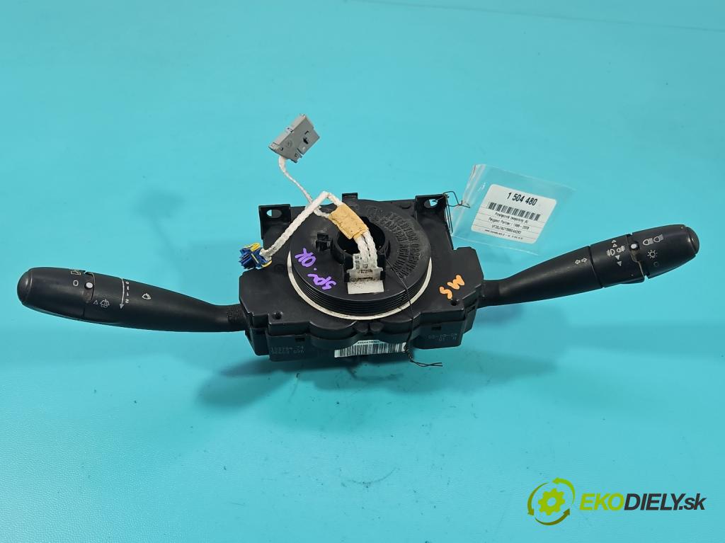 Peugeot Partner I 1996-2008 1.9d 69KM manual 51 kW 1868 cm3 5- prepínač komplex: 96663036XT (Prepínacie páčky pod volantom)