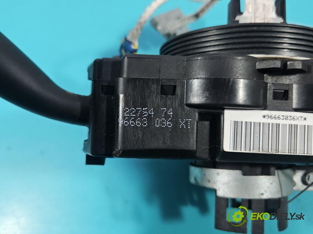 Peugeot Partner I 1996-2008 1.9d 69KM manual 51 kW 1868 cm3 5- prepínač komplex: 96663036XT (Prepínacie páčky pod volantom)