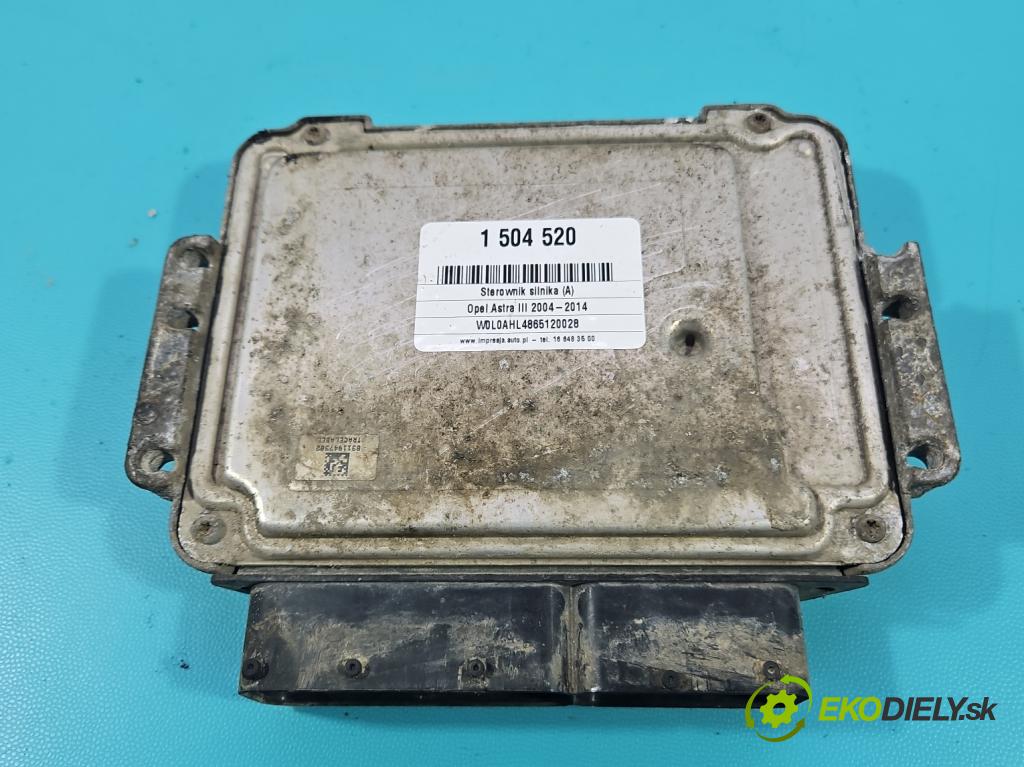 Opel Astra III 2004-2014 1.7 cdti 101 hp manual 74 kW 1686 cm3 5- řídící jednotka motoru 0281012694