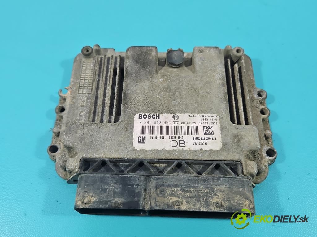 Opel Astra III 2004-2014 1.7 cdti 101 hp manual 74 kW 1686 cm3 5- řídící jednotka motoru 0281012694