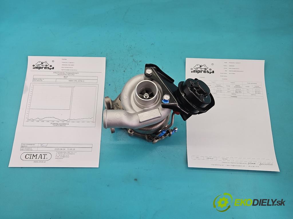 Opel Astra III 2004-2014 1.7 cdti 101 HP manual 74 kW 1686 cm3 5- turbodúchadlo, turbo repasovaná 49131-06004