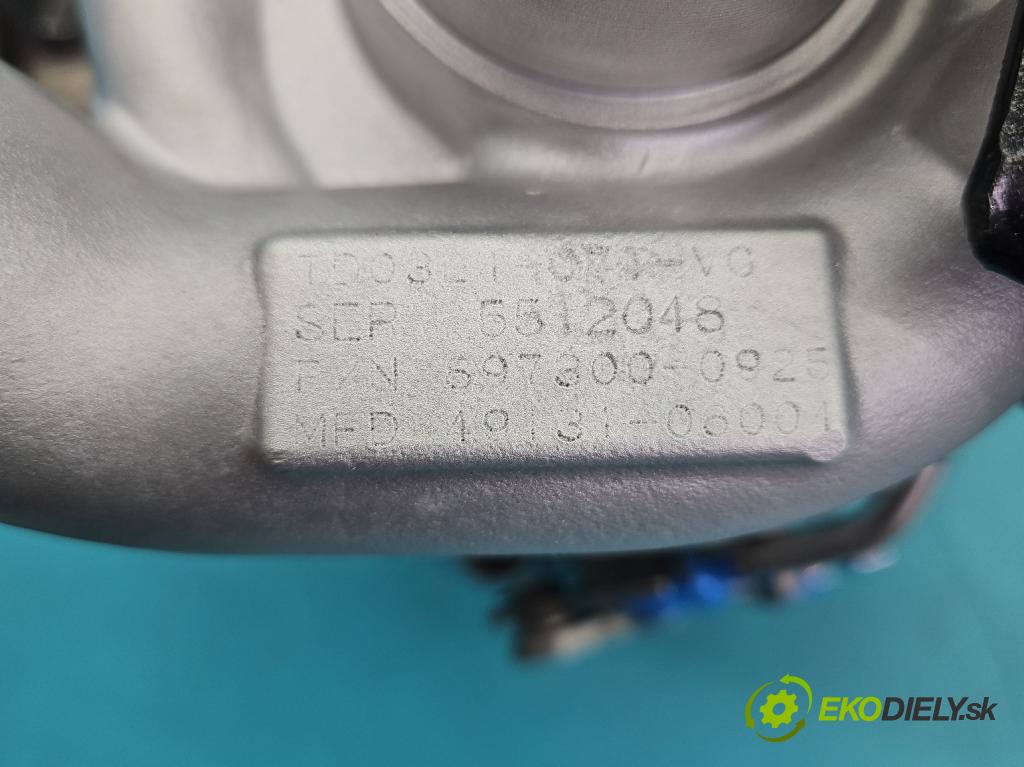 Opel Astra III 2004-2014 1.7 cdti 101 HP manual 74 kW 1686 cm3 5- turbodúchadlo, turbo repasovaná 49131-06004