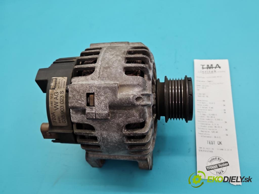 Audi A3 8L 1996-2003 1.8 20V 125 HP manual 92 kW 1781 cm3 3- Alternator 038903023S (Alternátor)