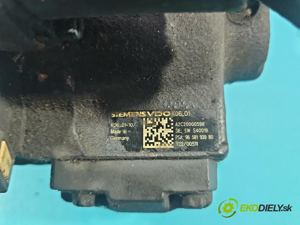 Peugeot 407 2.0 hdi 136 HP manual 100 kW 1997 cm3 4- čerpadlo vstrekovacia 9658193980 (Vstrekovacie čerpadlo)