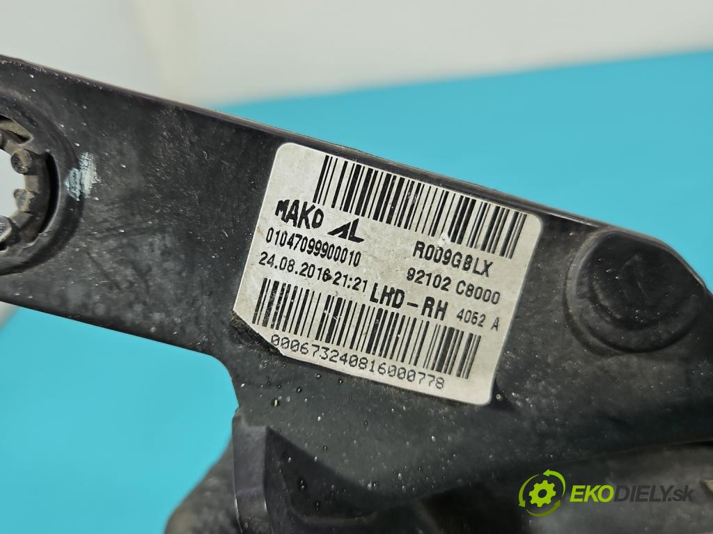 Hyundai i20 II 2014 -2020 1.2 16V 84KM manual 61.8 kW 1248 cm3 5- Reflektor: pravý 92102-C8000 (Svetlo predné pravé)