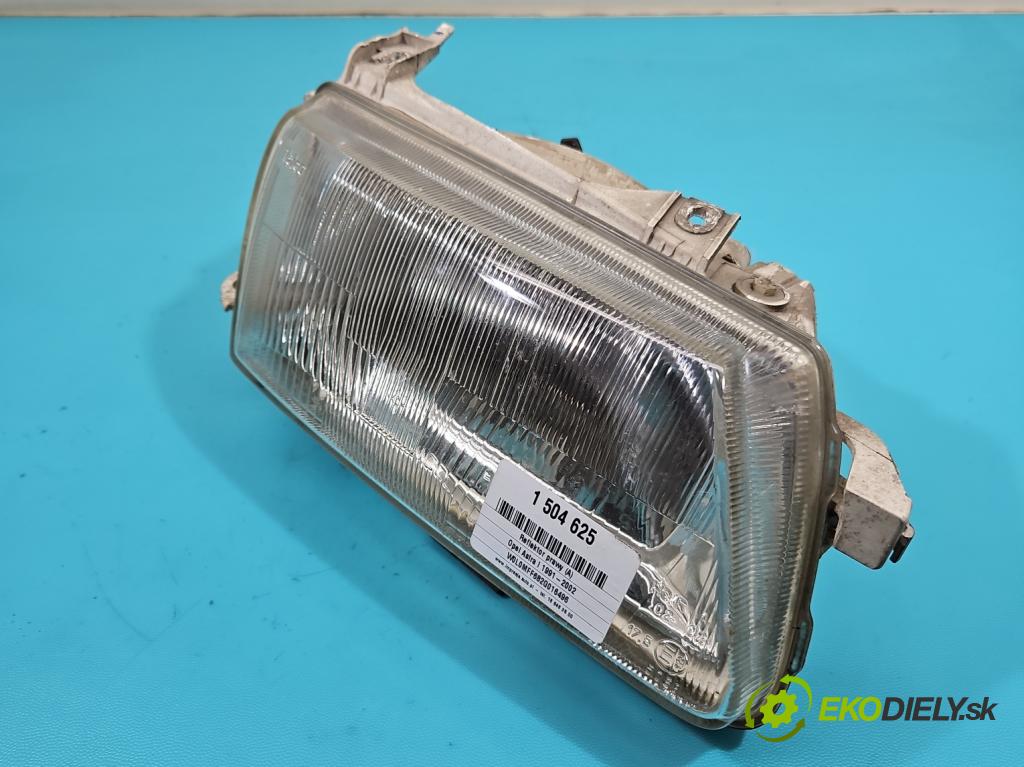 Opel Astra I 1991-2002 1.4 60 HP manual 44 kW 1389 cm3 5- Reflektor: pravý  (Svetlo predné pravé)
