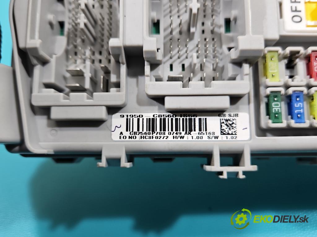 Hyundai i20 II 2014 -2020 1.2 16V 84KM manual 61,8 kW 1248 cm3 5- skříňka pojistková 91950-C8560 (Pojistková skříňka)