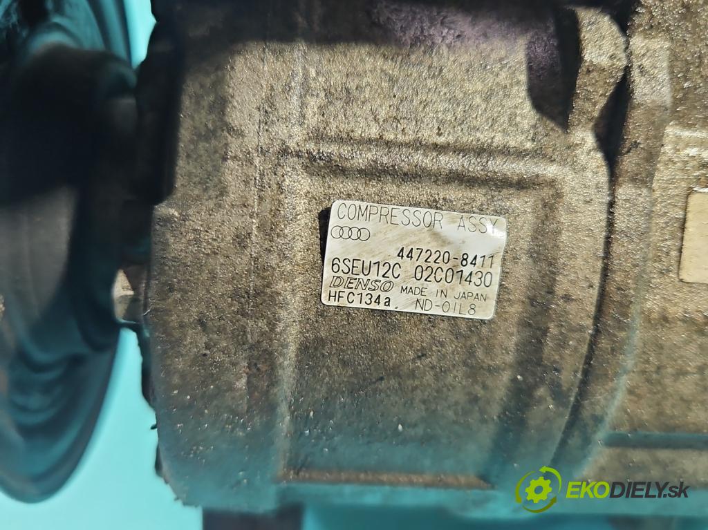 Audi A4 B6 2000-2004 1.9 tdi 101 HP manual 74 kW 1896 cm3 4- Kompresor: klimatizácie 447220-8411 (Kompresor klimatizácie)