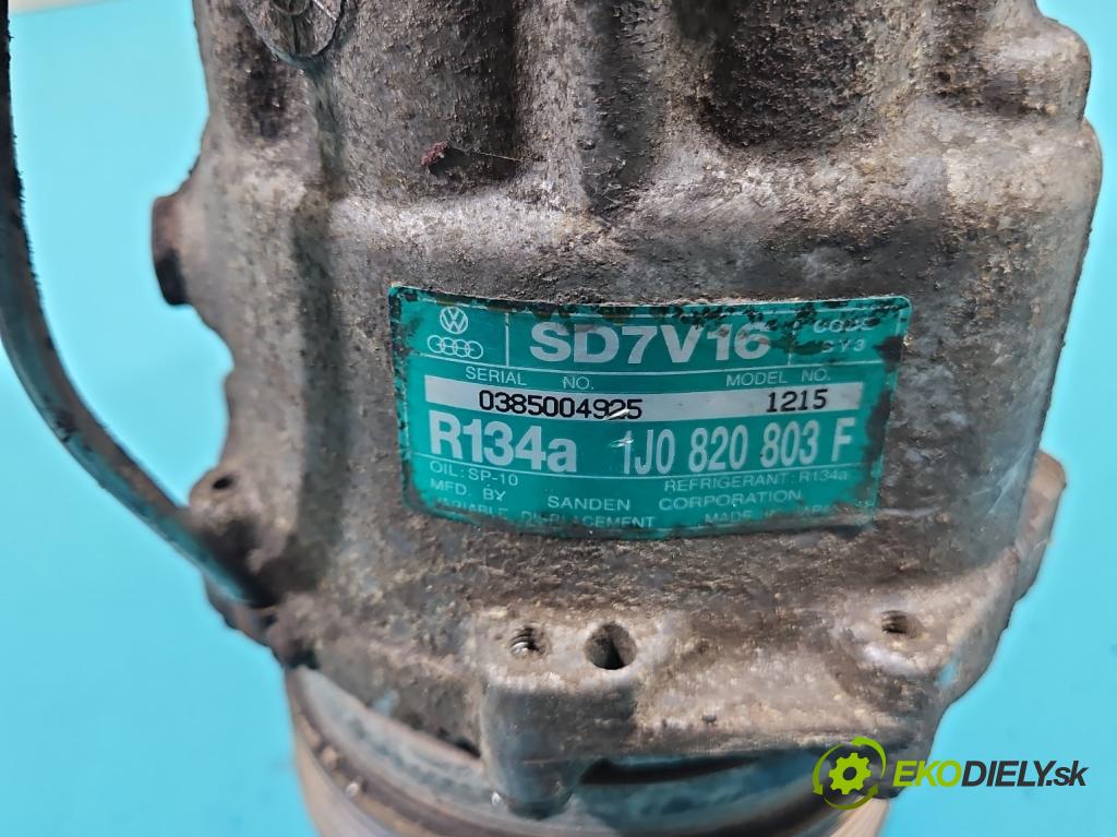 Vw Golf IV 1997-2003 1.9 tdi 90 HP manual 66 kW 1896 cm3 5- Kompresor: klimatizácie 1J0820803F (Kompresor klimatizácie)