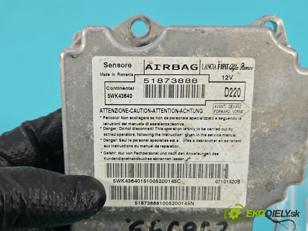 Fiat Bravo II 2007-2014 1.9 jtd 120 hp manual 88 kW 1910 cm3 5- řídící jednotka polštáře: 51873888