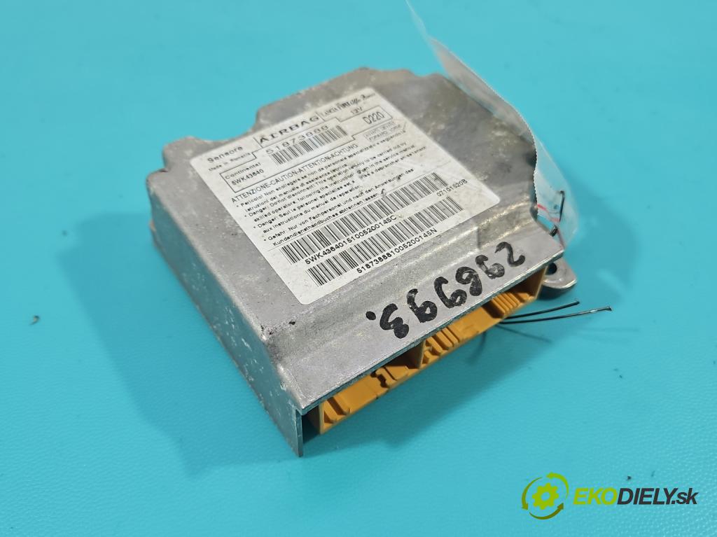 Fiat Bravo II 2007-2014 1.9 jtd 120 HP manual 88 kW 1910 cm3 5- riadiaca jednotka vankúše: 51873888