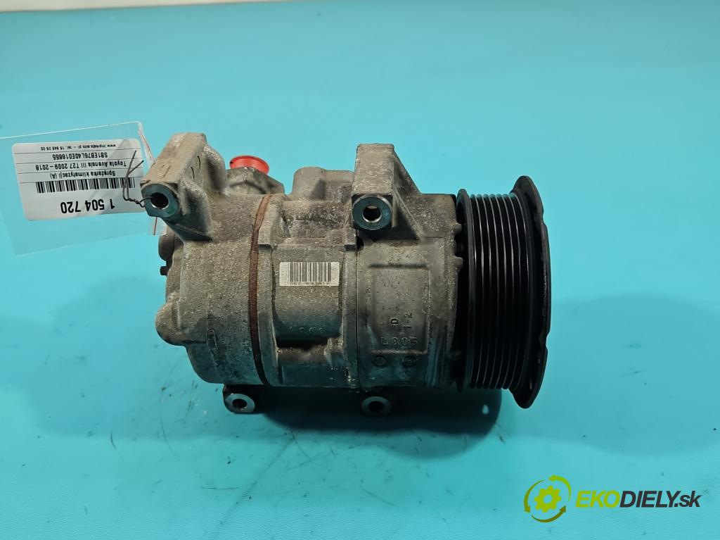 Toyota Avensis III T27 2009-2018 2.2 D-CAT 150 HP automatic 110 kW 2231 cm3 5- Kompresor: klimatizácie 447260-1258 (Kompresor klimatizácie)