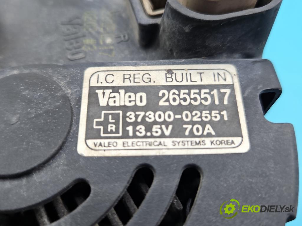 Kia Picanto I 2003-2011 1.1 65 HP manual 48 kW 1086 cm3 5- Alternator 37300-02551 (Alternátor)