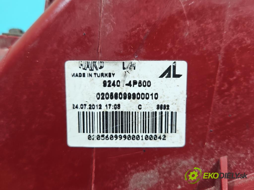 Hyundai I20 I 2008-2014 1.4 16V (G4FA) 101 hp automatic 74 kW 1396 cm3 5- světlo zadní levé 9240-4P500 (Klika dveří ostatní)