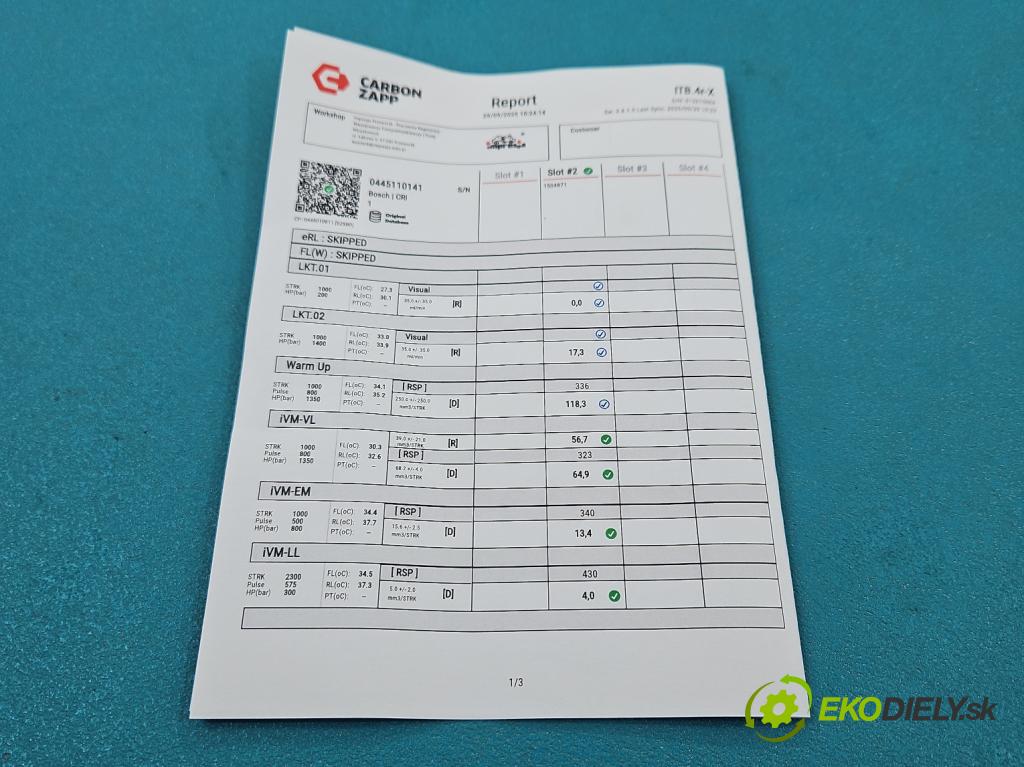 Renault Master II 1998-2010 2.5 dci 114 HP manual 84 kW 2463 cm3 5- vstrek 0445110141 (Vstrekovač paliva)