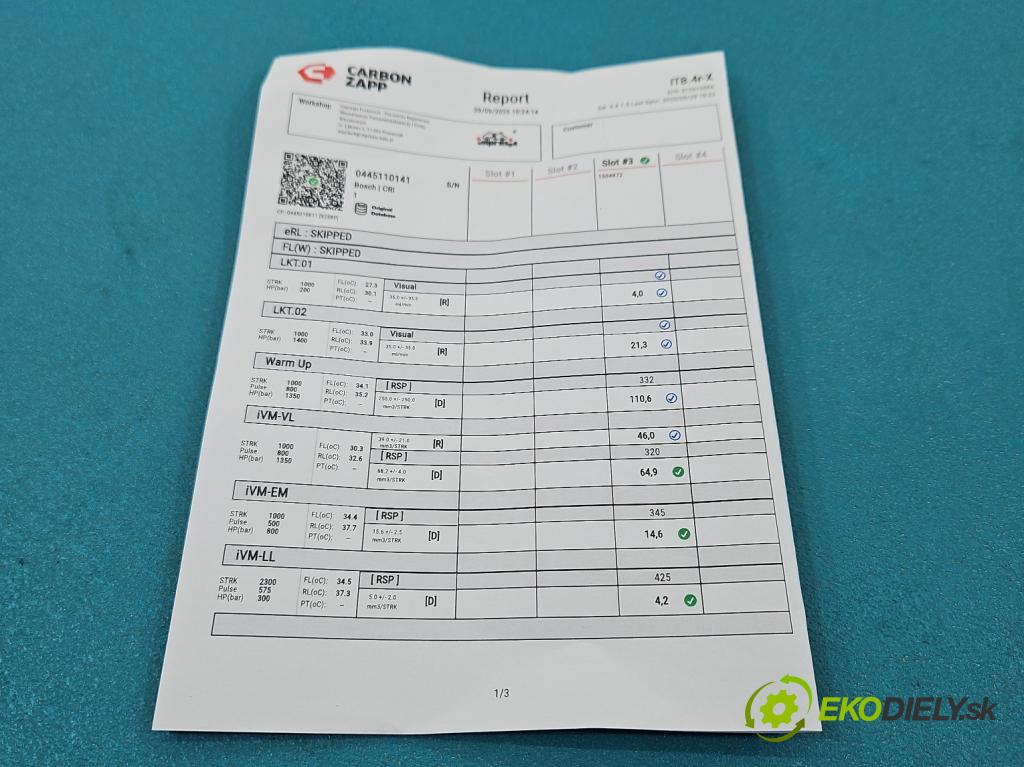 Renault Master II 1998-2010 2.5 dci 114 HP manual 84 kW 2463 cm3 5- vstrek 0445110141 (Vstrekovač paliva)
