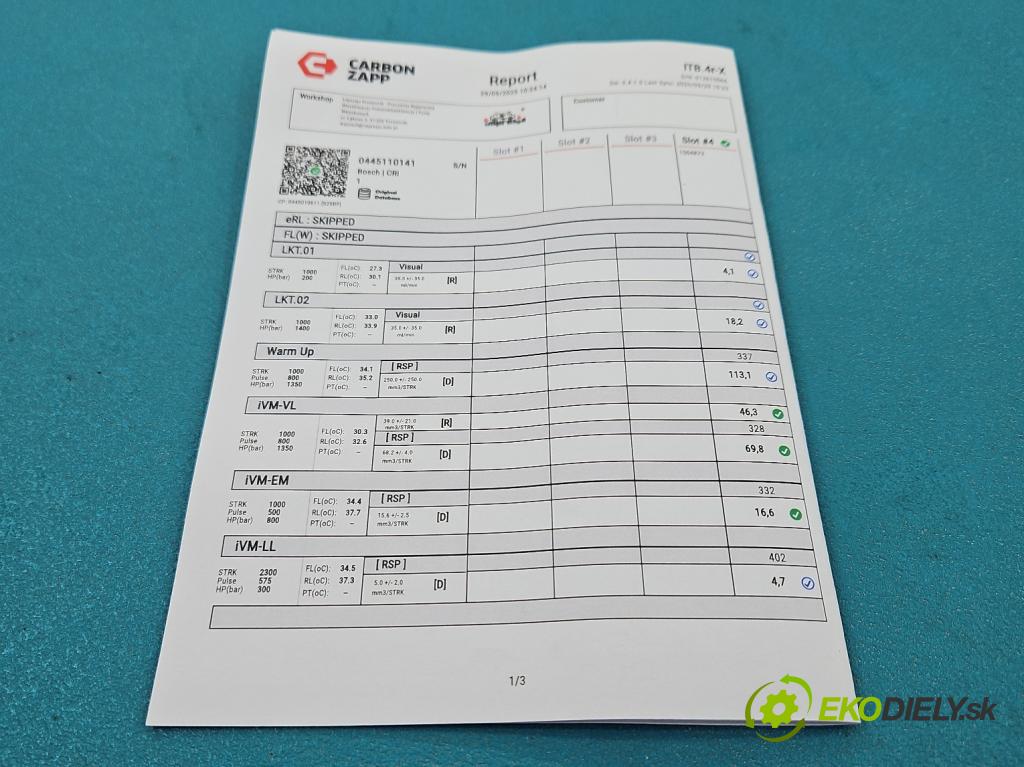 Renault Master II 1998-2010 2.5 dci 114 HP manual 84 kW 2463 cm3 5- vstrek 0445110141 (Vstrekovač paliva)