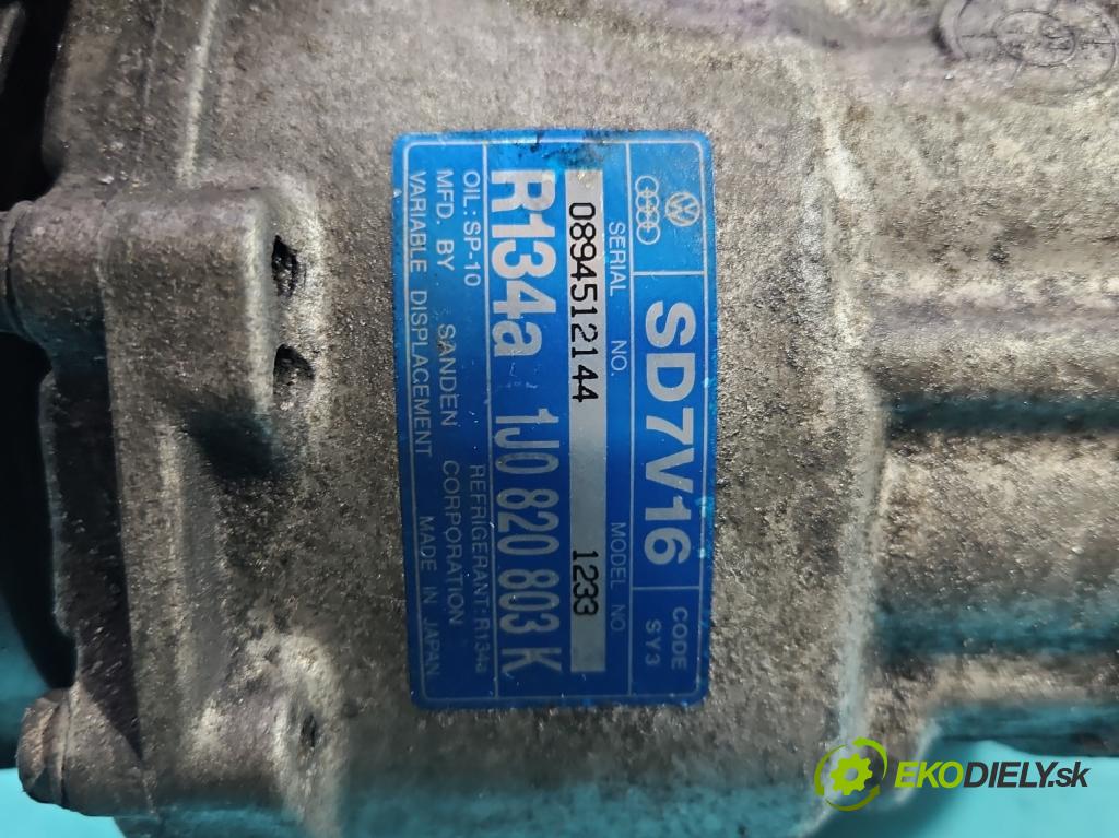 Vw Golf IV 1997-2003 1.9 tdi 101 HP manual 74 kW 1896 cm3 5- Kompresor: klimatizácie 1J0820803K (Kompresor klimatizácie)