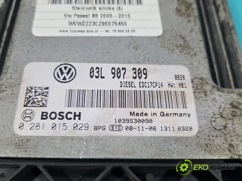 Vw Passat B6 2005-2010 2.0 tdi 170 hp automatic 125 kW 1968 cm3 5- řídící jednotka motoru 0281015029