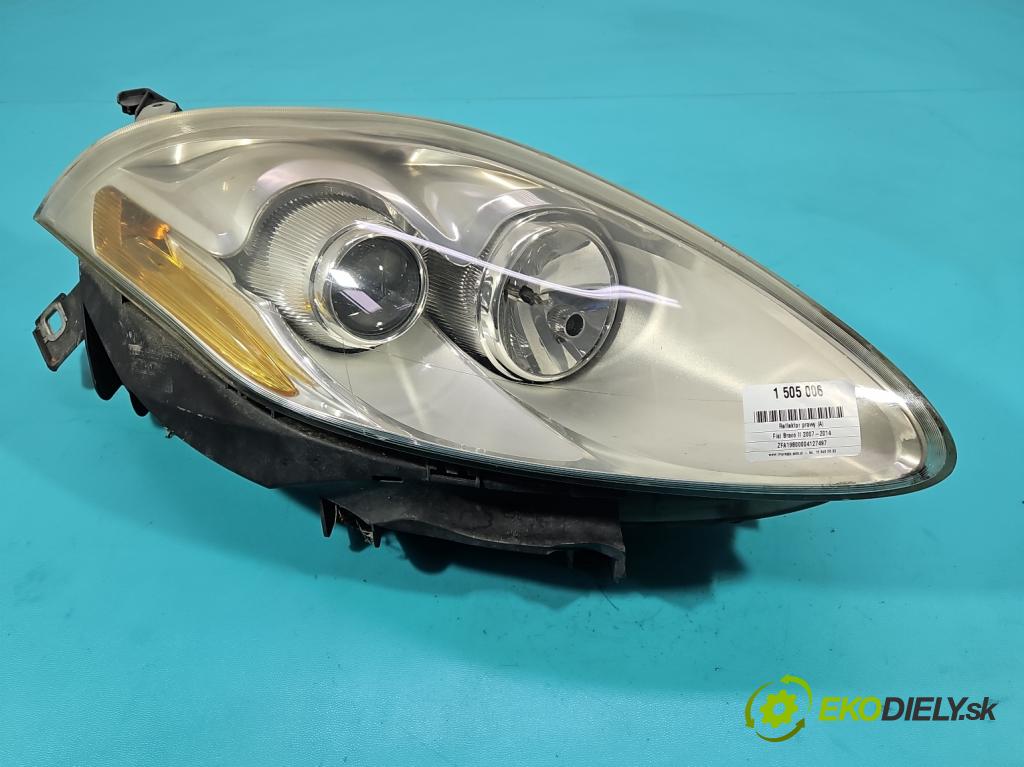 Fiat Bravo II 2007-2014 1.9 jtd 120 HP manual 88 kW 1910 cm3 5- Reflektor: pravý  (Svetlo predné pravé)