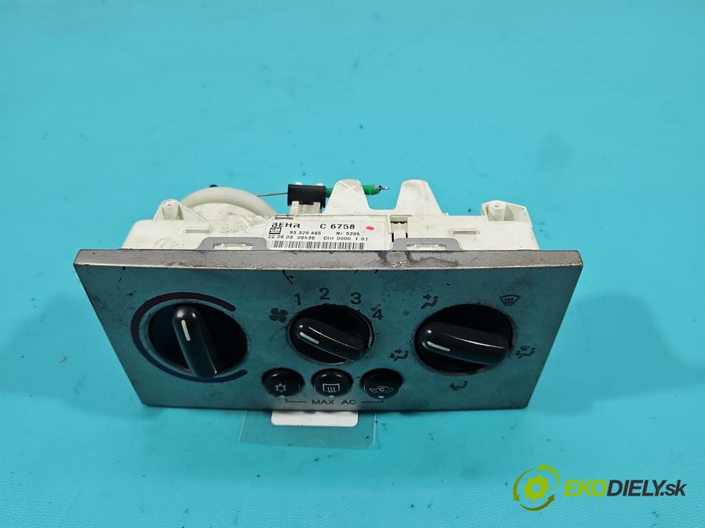 Opel Meriva A 2002-2010 1.7 cdti 101 hp manual 74 kW 1686 cm3 5- palubní deska panel topení 93329465