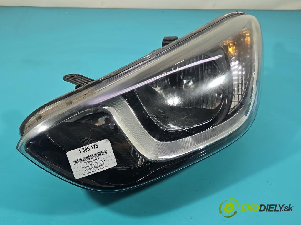 Hyundai I20 I 2008-2014 1.4 16V (G4FA) 101 HP automatic 74 kW 1396 cm3 5- Reflektor: ľavý  (Kľučka dverí ostatné)