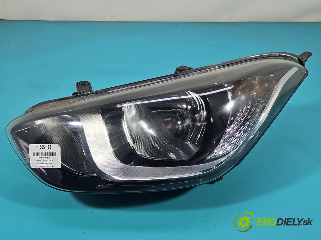 Hyundai I20 I 2008-2014 1.4 16V (G4FA) 101 HP automatic 74 kW 1396 cm3 5- Reflektor: ľavý  (Kľučka dverí ostatné)