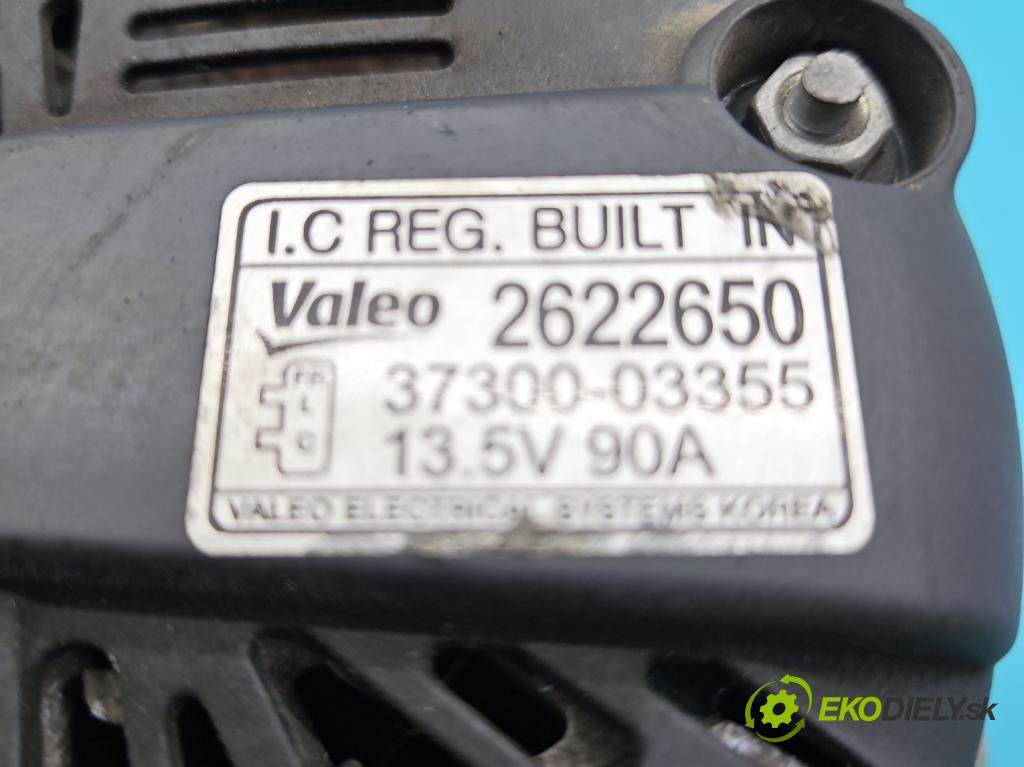 Hyundai i20 II 2014 -2020 1.2 16V 84KM manual 61,8 kW 1248 cm3 5- Alternator 37300-03355 (Alternátor)