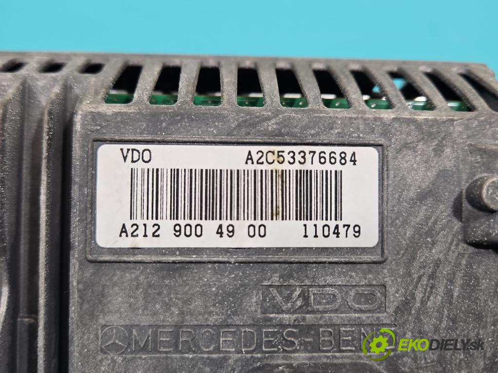 Mercedes E W212 2009-2016 2,2.0 CDI 136 HP automatic 100 kW 2143 cm3 5- Zobrazit: A2129004900 (Prístrojová doska)
