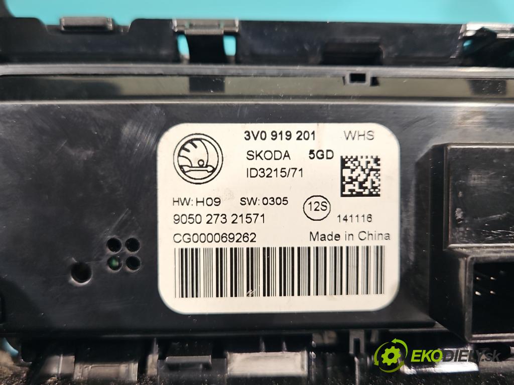 Skoda Superb III 2015-2024 2.0 tdi 190 HP automatic 140 kW 1968 cm3 5- Zobrazit: 3V0919201 (Prístrojová doska)