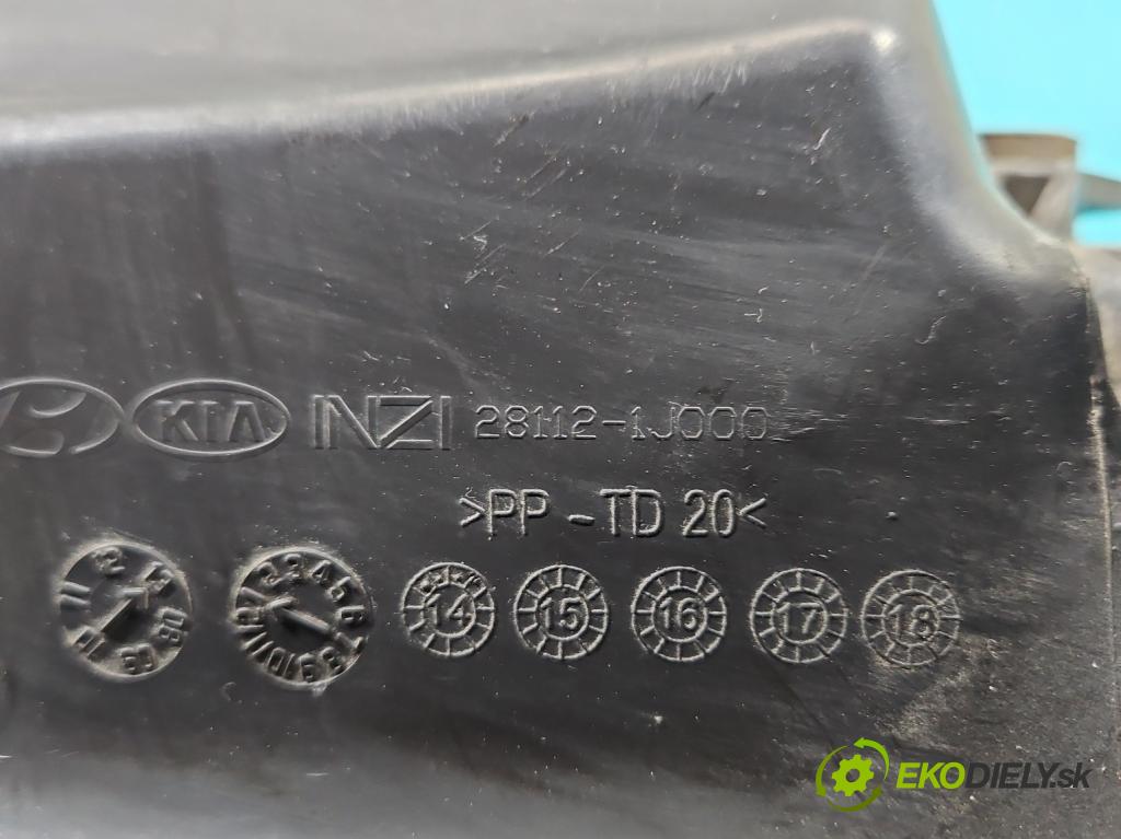 Hyundai I20 I 2008-2014 1.4 16V (G4FA) 101 hp automatic 74 kW 1396 cm3 5- obal filtra vzduchu 28112-1J000 (Kryt vzduchového filtru)