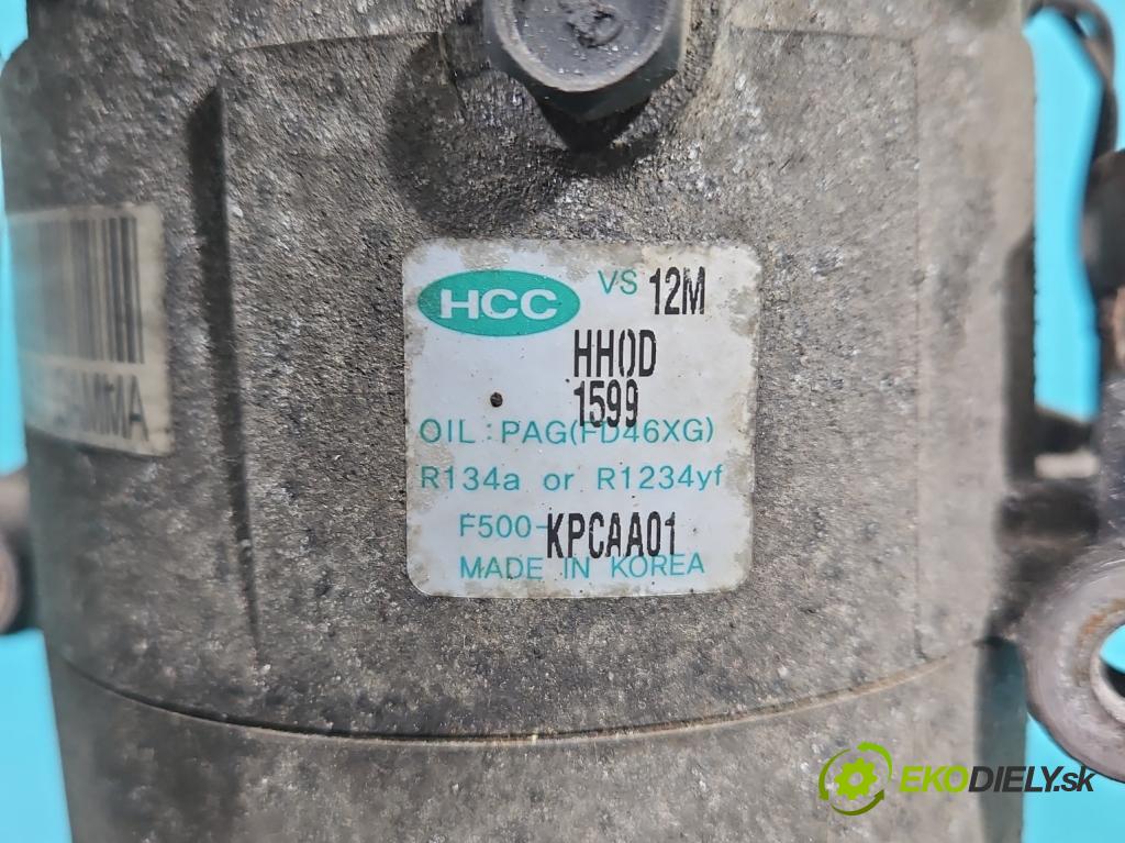 Hyundai I20 I 2008-2014 1.4 16V (G4FA) 101 HP automatic 74 kW 1396 cm3 5- Kompresor: klimatizácie F500-KPCAA01 (Kompresor klimatizácie)