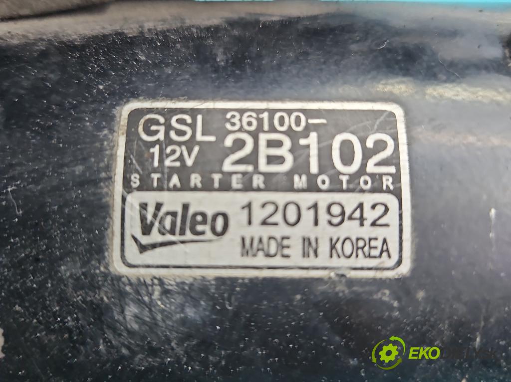 Hyundai I20 I 2008-2014 1.4 16V (G4FA) 101 HP automatic 74 kW 1396 cm3 5- štartér 36100-2B102 (Štartér)