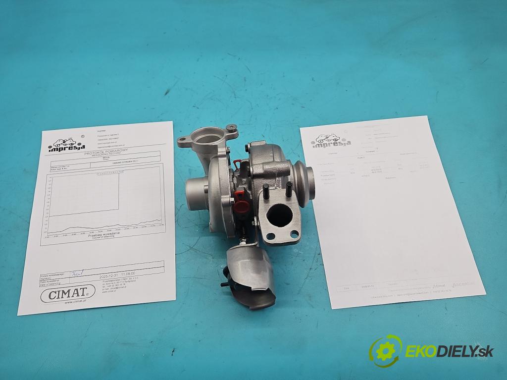 Citroen C5 I 2001-2008 1.6 hdi 109 HP automatic 80 kW 1560 cm3 5- turbodúchadlo, turbo repasovaná 753420-5