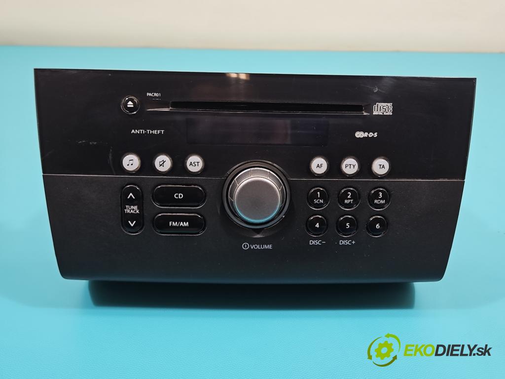 Suzuki Swift Mk6 2005-2010 1.3 16V 92 HP manual 67.5 kW 1328 cm3 5- Radio originál 39101-62J0