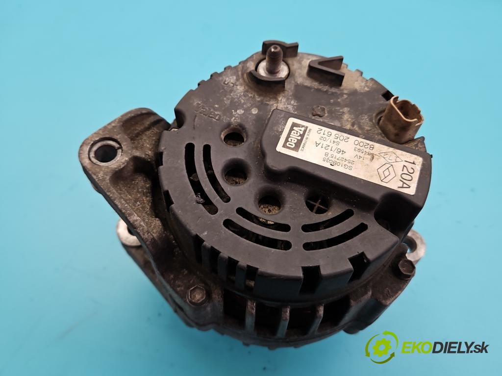 Renault Kangoo I 1998-2008 1.9 dci 80 HP manual 59 kW 1870 cm3 5- Alternator 8200205612 (Alternátor)