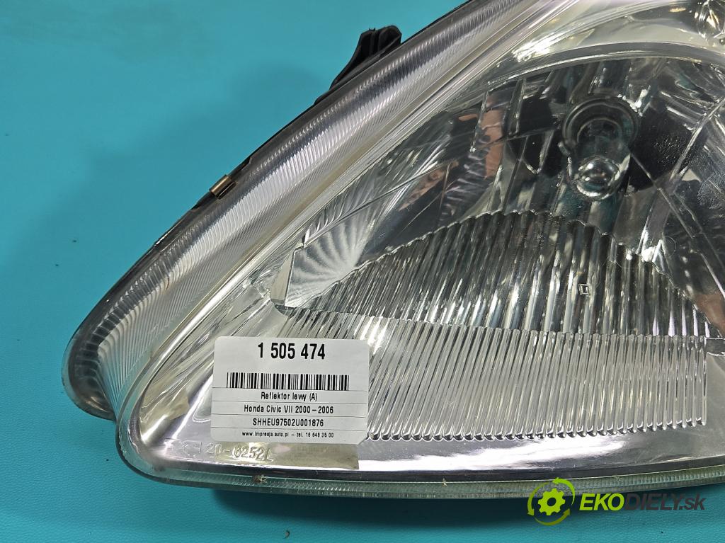 Honda Civic VII 2000-2006 1.7 ctdi: 101 HP manual 74 kW 1686 cm3 5- Reflektor: ľavý  (Kľučka dverí ostatné)