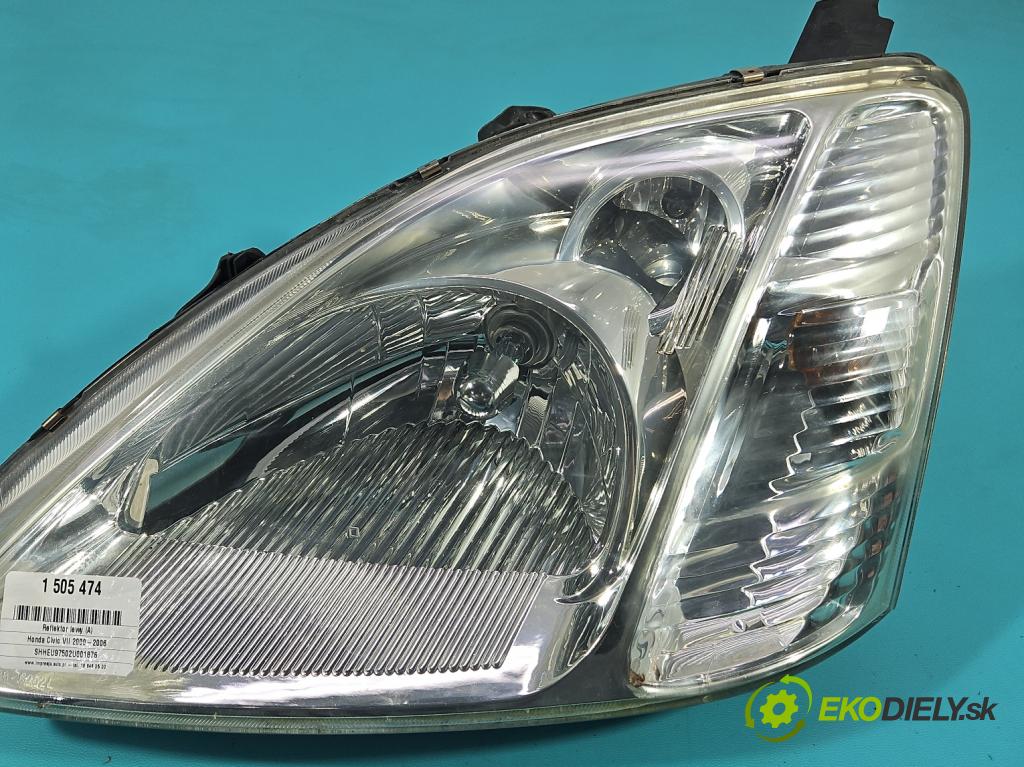 Honda Civic VII 2000-2006 1.7 ctdi: 101 HP manual 74 kW 1686 cm3 5- Reflektor: ľavý  (Kľučka dverí ostatné)