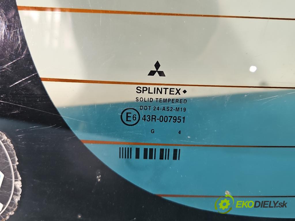 Mitsubishi Colt Z30 VI 2004-2012 1.3 16V 95 hp manual 70 kW 1332 cm3 5- sklo zadní  (Zadní sklo)